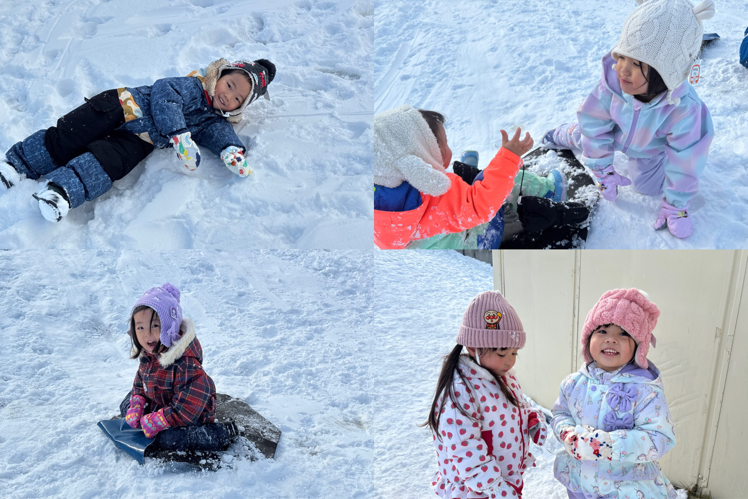 雪遊びが始まりました♪